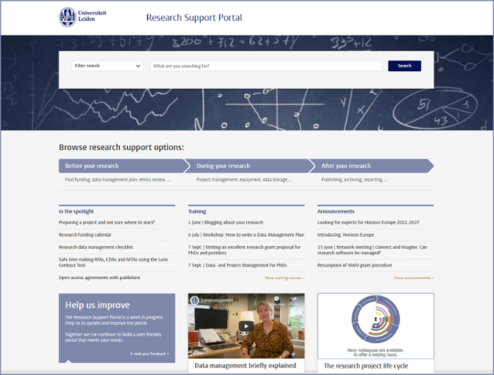 research support portal leiden