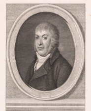 A black and white portrait of Pieter Vreede.