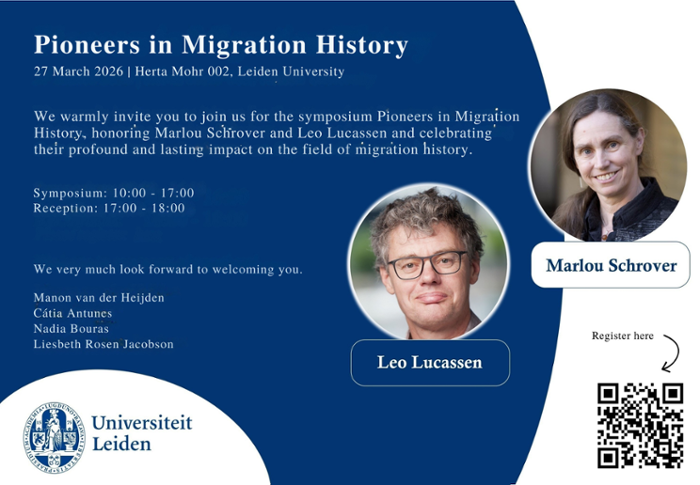 Poster inviting attendees to an academic symposium, showing title, date, location, and speakers.