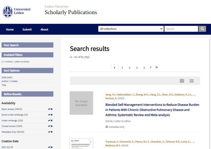 Scholarly publications Leiden University Libraries